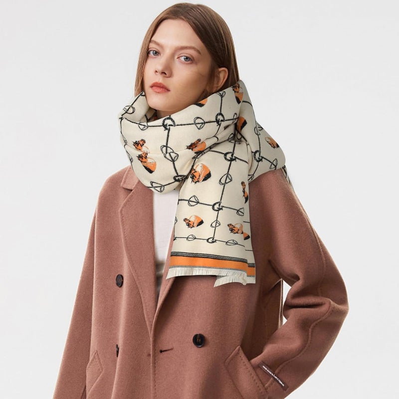 EXTREE Scarfs for Women Pashmina Silky Shawl Wrap for Evening Dressing Blanket Open Front Poncho Cape - Image 2